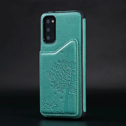 

Case For Samsung Galaxy S9 / S9 Plus / S8 Plus Card Holder / Shockproof / Dustproof Back Cover Tree PU Leather / TPU