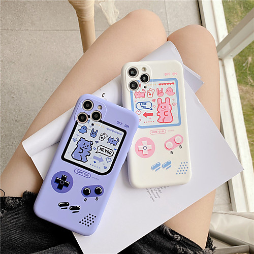 

Case For Apple iPhone 11 / iPhone 11 Pro / iPhone 11 Pro Max Shockproof / Dustproof / Pattern Back Cover Playing with Apple Logo / Solid Colored / 3D Cartoon Silica Gel