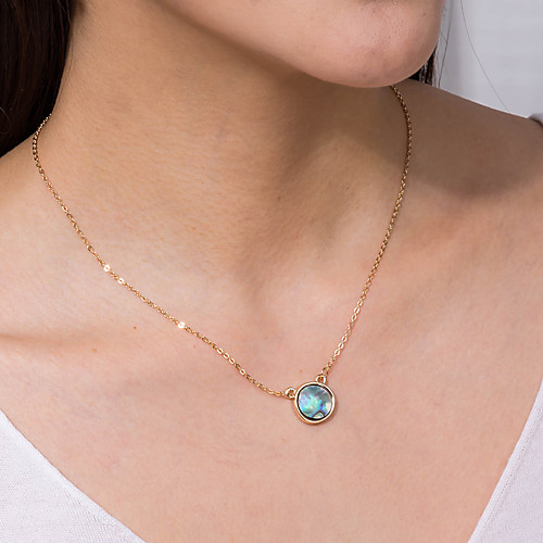 

Women's Pendant Necklace Necklace Classic Lucky Dainty Simple Classic Trendy Chrome Shell Gold 43 cm Necklace Jewelry 1pc For Anniversary Party Evening Street Beach Festival