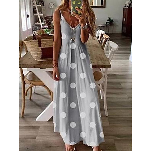 

Women's Sundress Dress - Sleeveless Print Summer Boho Sexy Holiday Going out 2020 Blushing Pink Green Gray S M L XL XXL XXXL XXXXXL