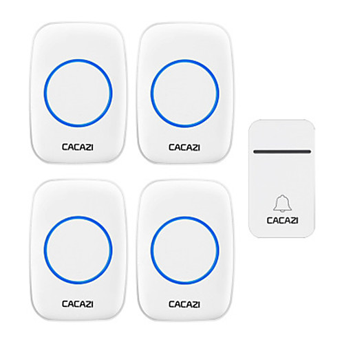 

CACAZI Self-Powered Wireless Doorbell Waterproof 200M Remote No Battery Smart House Doorbell Family Turquoise Doorbell Ring Tone