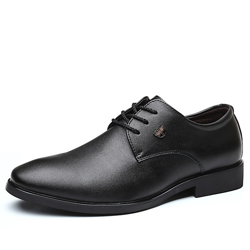 

Men's Fall Daily Outdoor Oxfords Walking Shoes Faux Leather Breathable Wear Proof Black