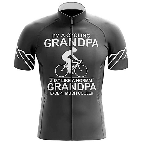 

21Grams Men's Short Sleeve Cycling Jersey Summer Polyester BlackWhite Bike Jersey Top Mountain Bike MTB Road Bike Cycling UV Resistant Quick Dry Breathable Sports Clothing Apparel / Stretchy