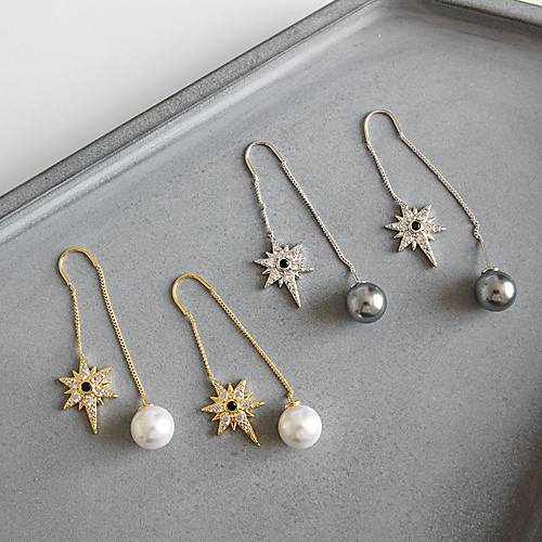 

Women's Jacket Earrings Star Korean Sweet Cute Earrings Jewelry Gold / Silver For Birthday Gift