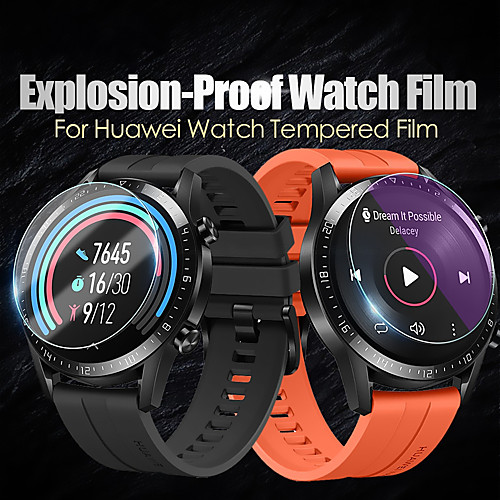 

3 PCS Screen Protector for Huawei Watch GT Active/Elegant/Sport/ Classic Tempered Glass Transparent High Definition (HD) Scratch Proof/9H Hardness