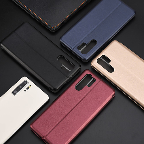 

Case For Huawei Huawei P30 / Huawei P30 Pro / Mate 30 Card Holder / Shockproof / Flip Full Body Cases Solid Colored PU Leather / TPU