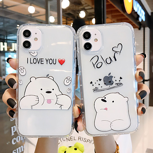 

Case For Apple iPhone 11 /11 Pro / 11 Pro Max/SE2020/6/7/8/x/xr/xsmax/7p/6p Ultra-thin / Transparent / Embossed Back Cover Cartoon TPU