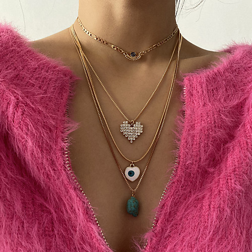 

Women's Chain Necklace Statement Necklace Necklace Stacking Stackable XOXO Vertical / Gold bar Precious Statement Simple Basic Punk Gold Plated Chrome Gold 3010 cm Necklace Jewelry For Party Evening