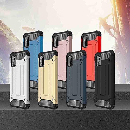 

Case For Samsung Galaxy S20 / Galaxy S20 Plus / Galaxy S20 Ultra Shockproof Back Cover Gold Steel Armor TPU / PC for Galaxy A41 / A11 / A70E / A21 / A01 / A91 / A81