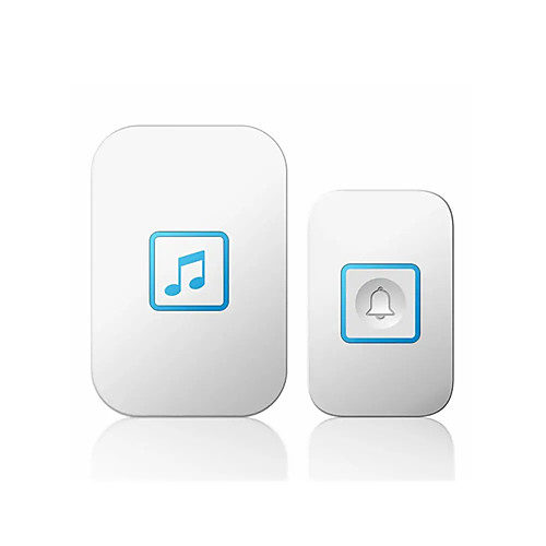 

CACAZI A86 1 Receiver 1 Transmitter Wireless Doorbell Waterproof 300M Remote EU Plug Battery LED Light Chime