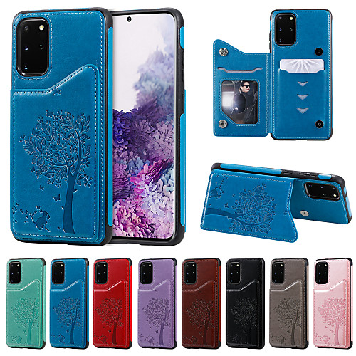 

Case For Samsung Galaxy S20 / S20 Plus / S20 Ultra Wallet / Card Holder / with Stand Back Cover Cat and Tree Embossing PU Leather / TPU for Galaxy S10 / S10E / S10 Plus / A50(2019) / A30S(2019)