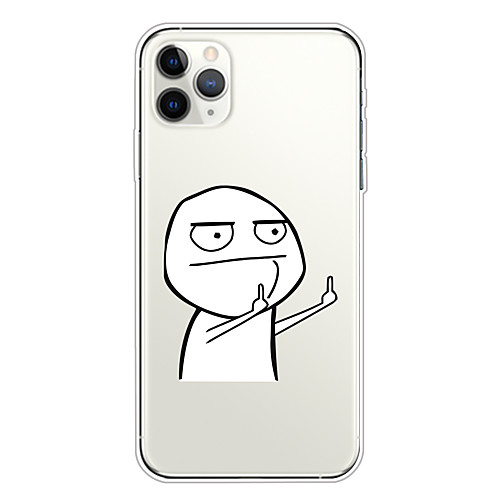 

Case For Apple iPhone 11/11 Pro/11 Pro Max/XS/XR/XS Max/8 Plus/7 Plus/6S Plus/8/7/6/6s/SE/5/5S Transparent Pattern Back Cover Disdain expression Soft TPU