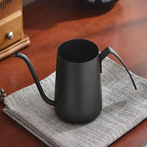 

1Pc coffee pot retro style solid color long thin hand professional pot capacity 350ml