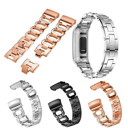 

Watch Band for Fitbit Charge 3 / Fitbit Charge 4 Fitbit Jewelry Design Stainless Steel Wrist Strap