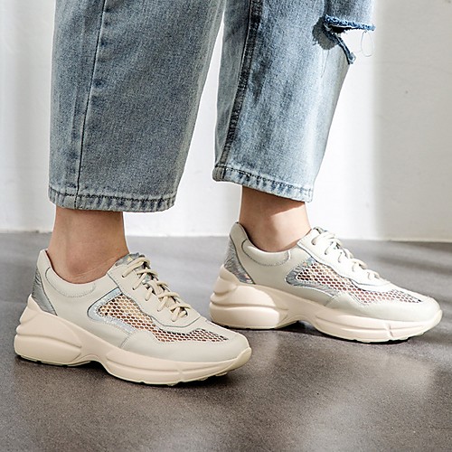 

Women's Trainers / Athletic Shoes Summer Flat Heel Pointed Toe Daily Mesh Beige
