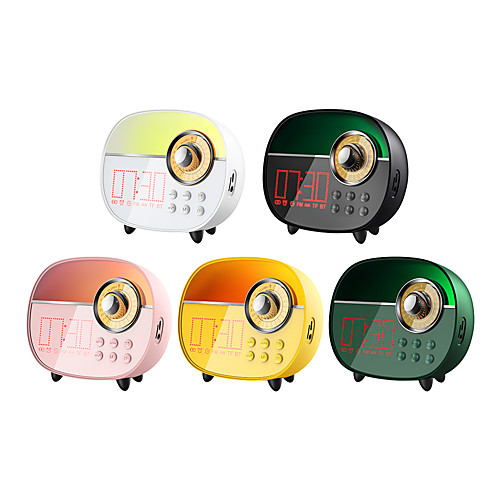 

Remax RB-M50 Portable Bluetooth Speakers Mini Stereo Speaker With Aux Input In Classic Tv Shape Equipped Alarm Clock Wake-up Function Time Display