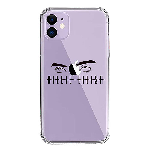 

Case For Apple iPhone 11/11 Pro/11 Pro Max/XS/XR/XS Max/8 Plus/7 Plus/8/7/6/6s Transparent Billie Eilish Simple Eyes Pattern Fall Proof Back Cover Soft PCTPU