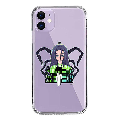 

Case For Apple iPhone 11/11 Pro/11 Pro Max/XS/XR/XS Max/8 Plus/7 Plus/8/7/6/6s Transparent Billie Eilish Simple Eyes Pattern Fall Proof Back Cover Soft PCTPU