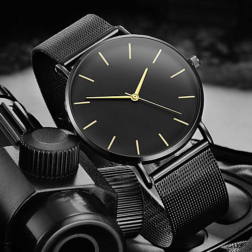 

Men Women Steel Band Watches Quartz Modern Style Stylish Stainless Steel Black / Silver / Gold 30 m Creative Casual Watch Analog Minimalist Fashion - Golden / Brown BlackGloden BlackGrey One Year