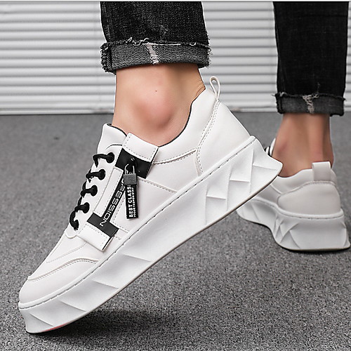 

Men's Spring & Summer Casual Daily Sneakers Canvas White / Black / Orange