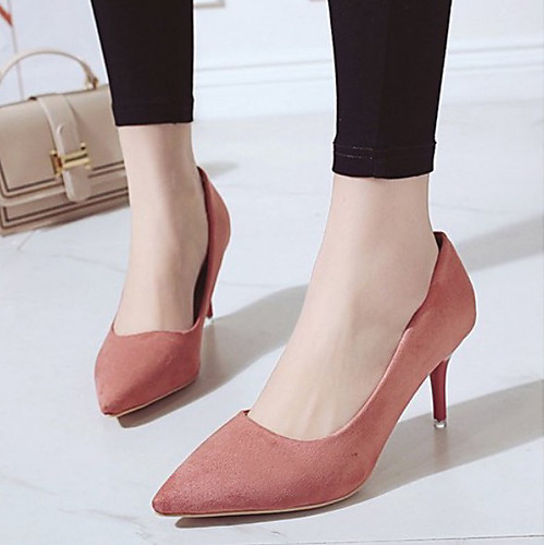 

Women's Heels Spring / Summer Pumps Pointed Toe Daily Suede Black / Yellow / Red