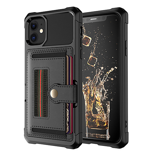 

Luxury magnetic card holder phone case for iPhone SE(2020) 11 Pro Max XR XS Max X 7 8 Plus wallet soft TPU leather protective cover case