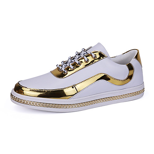 

Men's Spring & Summer / Fall & Winter Daily Outdoor Sneakers Walking Shoes Cowhide Breathable Wear Proof White