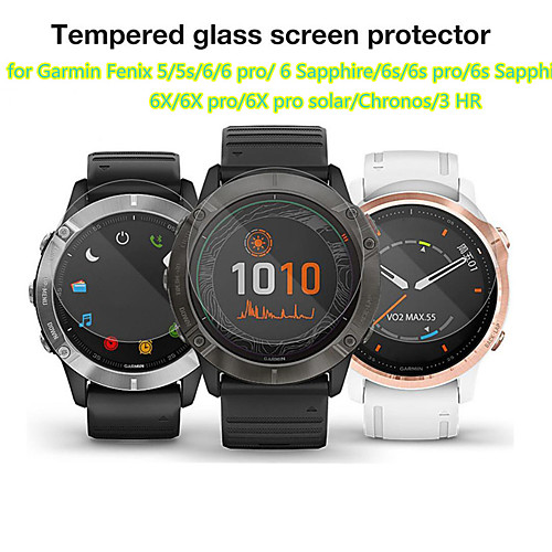 

5 PCS Screen Protector for Garmin Fenix 6/6 pro/6 Sapphire/6s/6s pro/6s Sapphire/6x/6X Pro/6x Solar/Chronos/5/5s/3 HR Tempered Glass Transparent High Definition (HD) Scratch Proof/9H Hardness