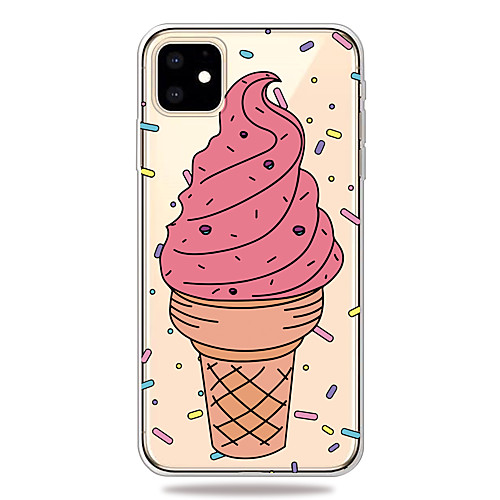 

Case For Apple iPhone 11/11 Pro/11 Pro Max/XS/XR/XS Max/8 Plus/7 Plus/6S Plus/8/7/6/6s/SE/5/5S Transparent Pattern Back Cover Ice-Cream Cone Soft TPU