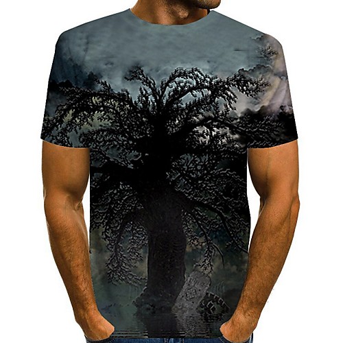 

Men's Rainbow Graphic T-shirt Daily Yellow / Fuchsia / Dark Gray / Navy Blue / Rainbow / Light Blue
