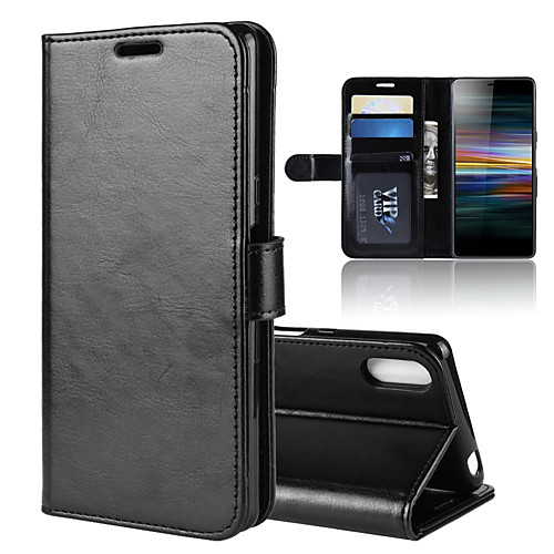 

For Xperia L3 R64 Texture Single Fold Horizontal Flip Leather Case with Holder & Card Slots & Wallet