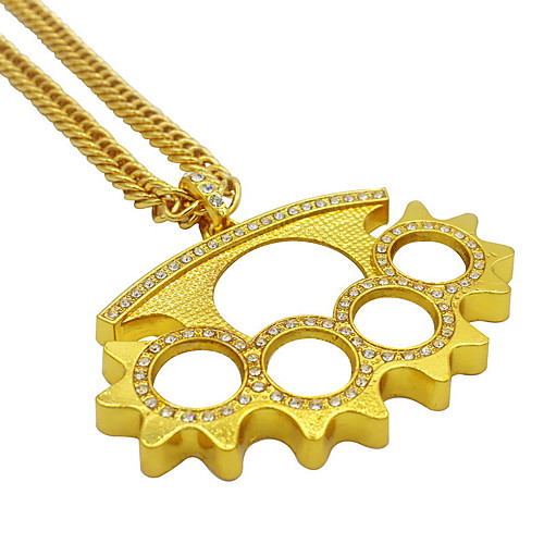 

Men's Necklace Statement Unique Design Trendy Fashion Chrome Gold 75 cm Necklace Jewelry 1pc For Party Evening Sport Street
