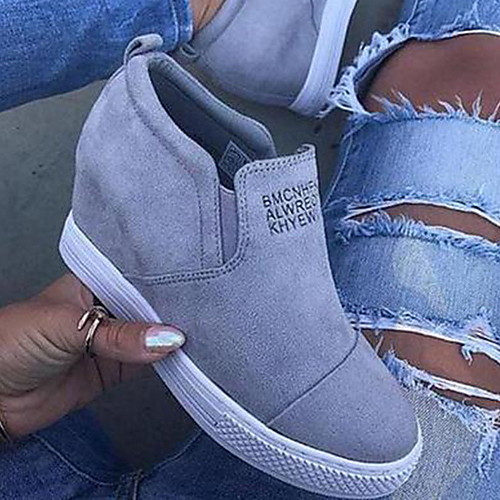 

Women's Trainers / Athletic Shoes Spring / Summer Wedge Heel Round Toe Daily PU Light Brown / Black / Pink