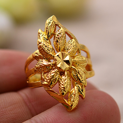 

Women's Ring Wedding Ring Belle Ring 1pc Gold Gold Plated Irregular Statement Stylish Luxury Wedding Party Evening Jewelry