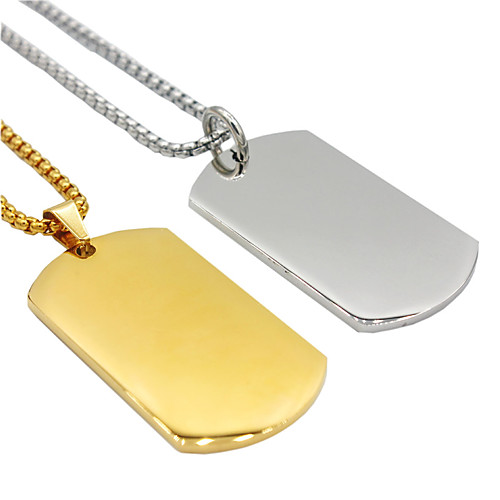 

Men's Necklace Statement Unique Design Trendy Fashion Titanium Steel Gold Silver 60 cm Necklace Jewelry 1pc For Party Evening Sport Street