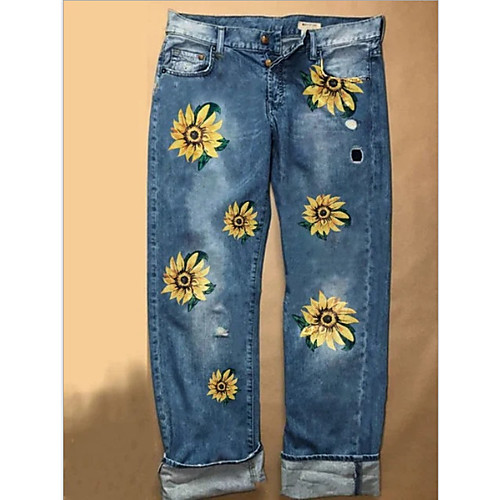 

Women's Basic Loose Chinos Pants - Print Blue Blushing Pink Khaki S / M / L