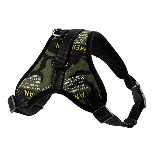 

Dog Harness Adjustable Breathable Safety Solid Colored Nylon Black / Red Black / White Camouflage Color Leopard Black