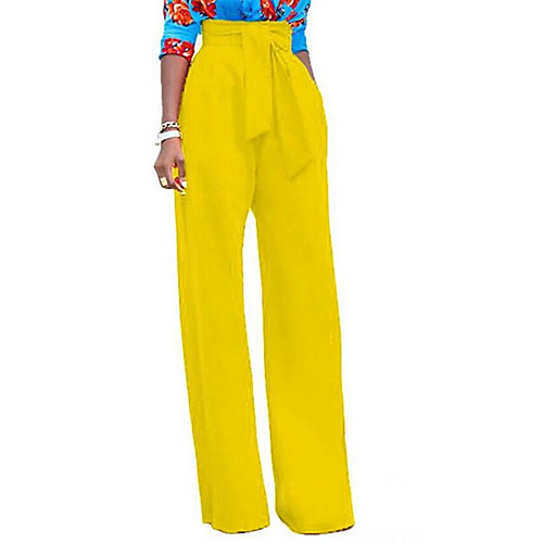

Women's Basic Chinos Pants Solid Colored White Black Blue Red Yellow