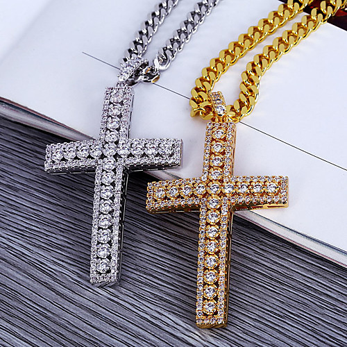 

Pendant Necklace Statement Necklace Chains European Rock Fashion Hip Hop Copper Gold Plated Gold Silver 60 cm Necklace Jewelry For Street Beach