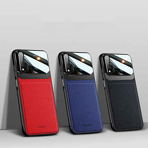

Case For Huawei Huawei Nova 4 / Huawei nova 4e / Huawei Note 10 Shockproof Back Cover Solid Colored PU Leather / TPU