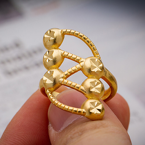 

Women's Ring Open Cuff Ring Adjustable Ring 1pc Gold Gold Plated Irregular Statement Stylish Luxury Wedding Party Evening Jewelry