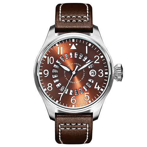 

Men's Sport Watch Quartz Stainless Steel 30 m Water Resistant / Waterproof Calendar / date / day Day Date Analog Fashion Cool - Black Blue Brown One Year Battery Life