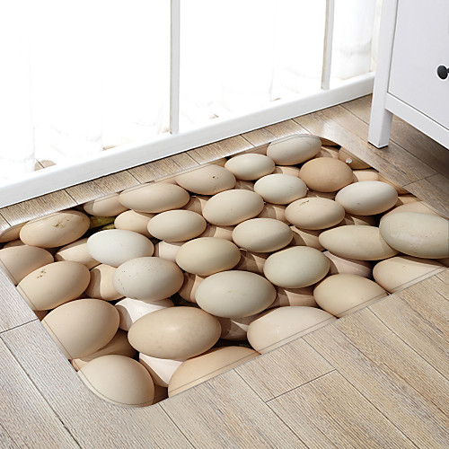 

Egg Print High Quality Memory Foam Bathroom Carpet and Door Mat Non-slip Absorbent Super Comfortable Flannel Bathroom Carpet Bed Rug