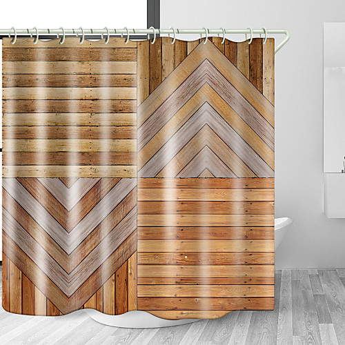 

Bathroom Shower Curtains & Hooks Rainbow Neoclassical Polyester Waterproof