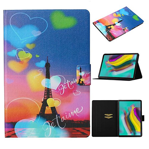 

Case For Samsung Galaxy Tab A 10.1(2019)T510/Tab A 8.0(2019)T290/295 /Tab S6 T860/865 Card Holder / with Stand/Pattern Full Body Cases Eiffel Tower PU Leather For Tab S6lite P610/P615/Tab S5E T720