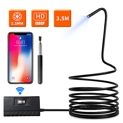 

HD 1080Pwifi endoscope 5.5mm waterproof industrial endoscope wifi wireless integrated endoscope