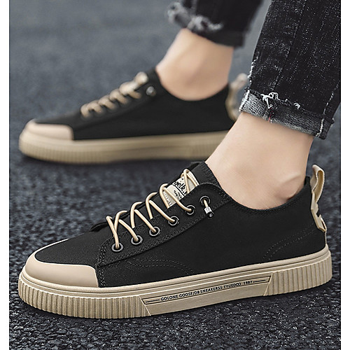 

Men's Spring & Summer Casual Daily Sneakers Canvas White / Black / Orange