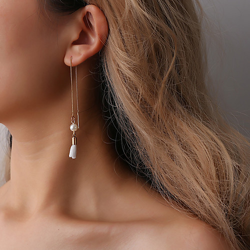 

Women's Earrings Holiday Wedding Birthday Romantic Earrings Jewelry White / Black / Gray For Date Street Festival 1 Pair