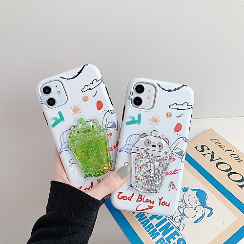 

Case For Apple iPhone 11 / iPhone 11 Pro / iPhone 11 Pro Max Flowing Liquid / IMD / Frosted Back Cover Animal TPU