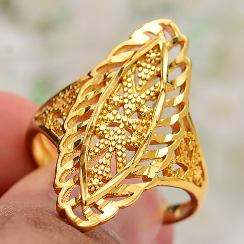 

Women's Ring Wedding Ring Belle Ring 1pc Gold Gold Plated Irregular Statement Stylish Luxury Wedding Party Evening Jewelry